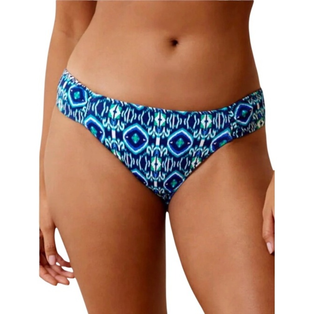 Tommy Bahama Island Cays Ikat Hipster Bikini Bottoms Women L Blue NWT Reversible